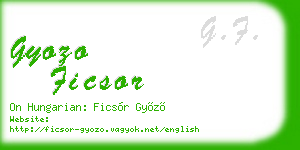 gyozo ficsor business card