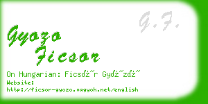 gyozo ficsor business card